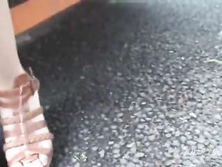 asian milf blowjob at public restroom