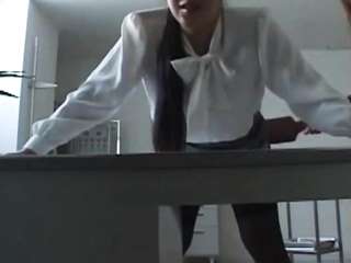 Chinese Schoolgirl Paddle Spanks Naughty Teacher