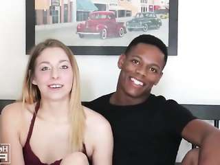 White girl fucks with a black guy stranger