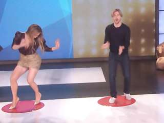 jlo Dancing in a mini skirt