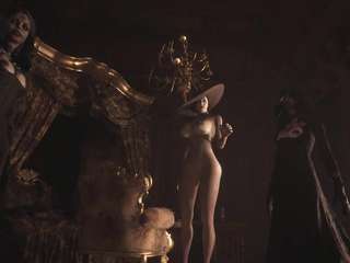 Resident Evil 8 - Nude Lady Dimitrescu & Daughters