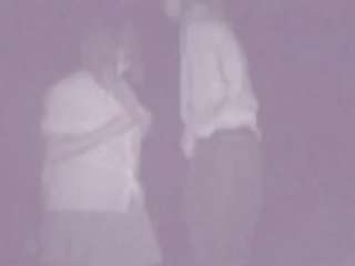 夜のカップルを赤外線カメラで・・・