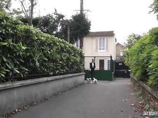 Young brunette chick with glasses is seduced and fucked by a pickup truck