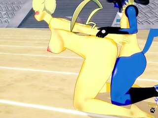 ポケモン変態ファーリー・ファンダム3D-ルカリオ×ピカチュウハードセックス-タイ日本AVマンガアニメゲームポルノアニメーション