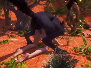 Furry impregnate a lecherous Bitch | Big Cock Monster | 3D Porn Wild Life