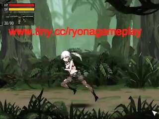 Pretty girl having sex with monsters men in Ez hunting ground hentai new gameplay