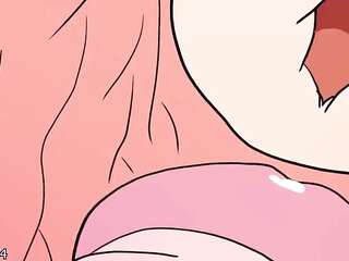 爆豪は彼女のおっぱいをつかんで彼女の中で絶頂する間、ウララカ・オチャコとセックスします