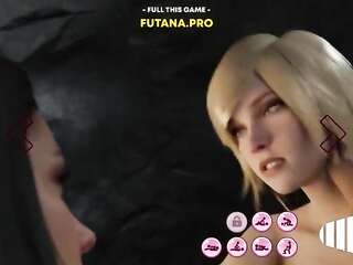 Futanari Sex where Shemale sindel fucks SuperGirl. Cum in Mouth, Pussy and fuck ass