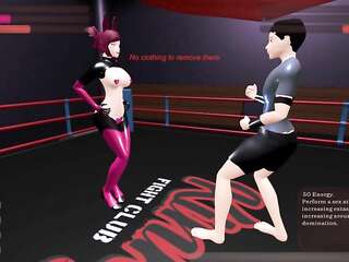 Kinky Fight Club [Wrestling Hentai game] Ep.1 hard pegging sex fight on the ring for a slutty bunnygirl