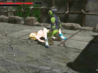 Pretty female magician having sex with goblins men in Wizard Lilia hentai new 2021 game