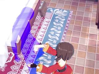 KonoSuba Hentai - Megumin Hard Sex [Handjob, Blowjob and fucked] - asian Japanese Manga anime game porn