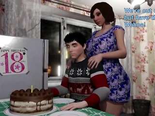 เรื่องครอบครัวสุดฮอต - กระเทยที่อายุ fucks ลูกเลี้ยงและลูกสาวของขั้นตอนในเพศสัมพันธ์ตูดและ CUM บนร่างกาย