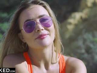 lecherous Blonde Venera Gets DPed by 2 Huge BBCs