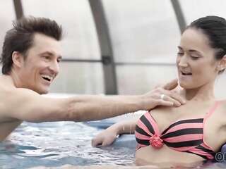 Geezer Penetrates Russian At Age Angie Moon Orally and Vaginally