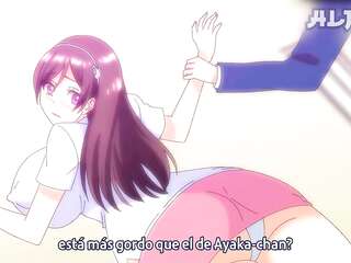 アニメの胸の秘書は角質の変態男性を引き付けます