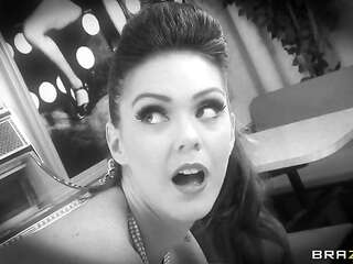 Johnny laid into his wife with that fat cock, and had those huge tits jiggling as he pumped her nice pussy.