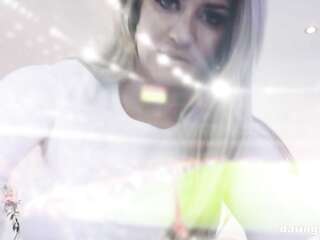 The blonde's friends seduced the rich guy into a threesome.