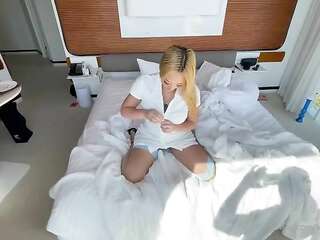 An Av Model with a cool voice came to a black lover to fuck