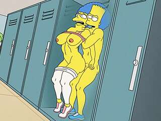 Marge and bart in the gym nikisupostat 1080p marge simpson (the simpsons porn)