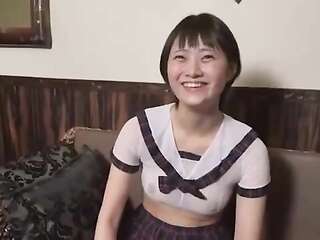 Black-haired cool asian beauty pussy teasing creampie sex uncensored