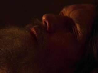 Ivleeva undresses near the old man's bed