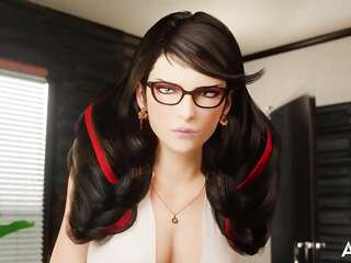 Bayonetta - The boss has to way to increase productivity in the office using her orifices (AANiX) [Bayonetta 3]