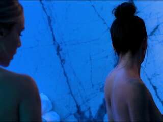 Sarah Shahi, Amber Goldfarb naked in spa salon