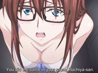 An interesting hentai with a plot about a romantic relationship with a bespectacled nyashka