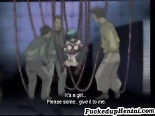 触手で美女を縛って堕落したファック