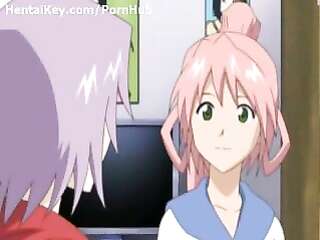 Excited hentai lesbians have sex