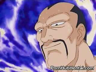 筋肉質のファック赤毛のアニメの女の子