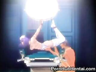 Macho tied hentai beauty and fucked hard between legs