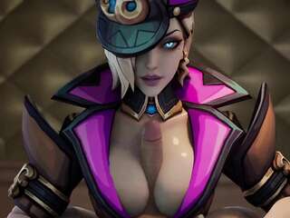 Dick between big breasts