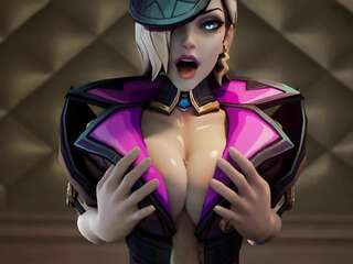 Dick between big breasts