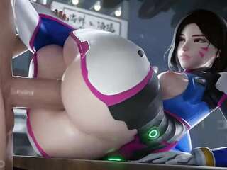 Girl ass gets satisfaction on the table