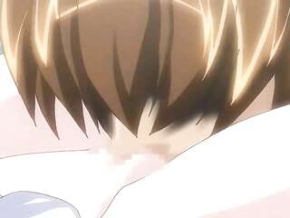 花畑でセックスする少女。