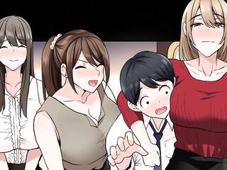 Nyushashitara Bitchi na jo Senpai Bakari de Haremu ni Natta [2D hentai]