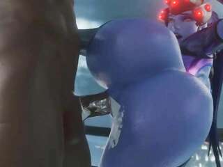 Blue chick fucks until she cums on dick