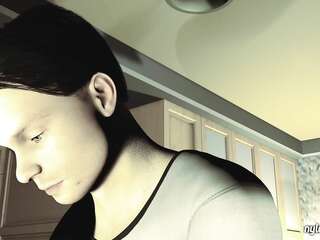 Dawn và gã trọc đầu của cô ấy với một con quái vật to lớn đã đụ nó vào mông cô ấy.