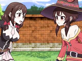 Threesome Sex: Megumin x Yunyun x Kono (Xvideos.com xxx 2026)