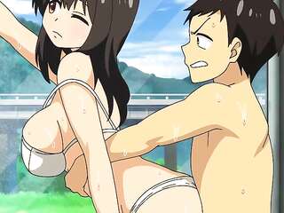 Hentai, big breasted girl, ahegao, orgasm, creampie, blowjob, uncensored