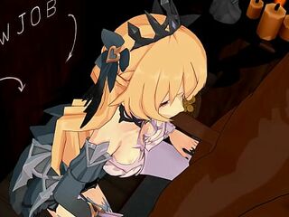 Fischl Blowjob Genshin Impact 3D MMD Hoạt Hình Clip
