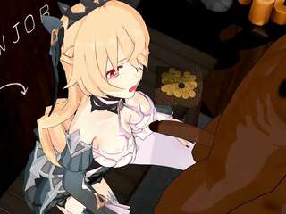 Fischl Blowjob Genshin Impact 3D MMD Cartoon Clip