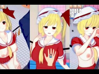 Flandre Scarlet Boobs Rubbed 3DCG Hentai - Touhou Project