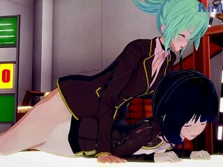 Suzu Kanade & Matsuri Kazamaki Futanari Intense Sex with Old Man