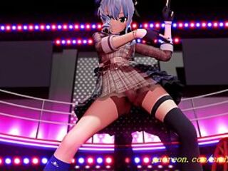 VR180 3D MMD Suisei Dance Hololive Hentai
