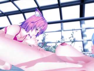 3D Pregnant Futanari Japanese Cartoon with Big Tits