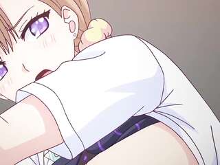 Hentai Schoolgirl Big Tits Bouncing in Standing Doggy Style