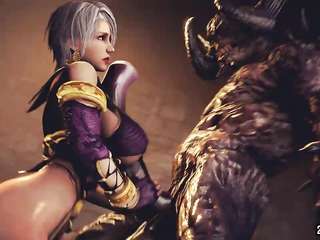 ivy valentine трахнул чудовищный член могучий злодей